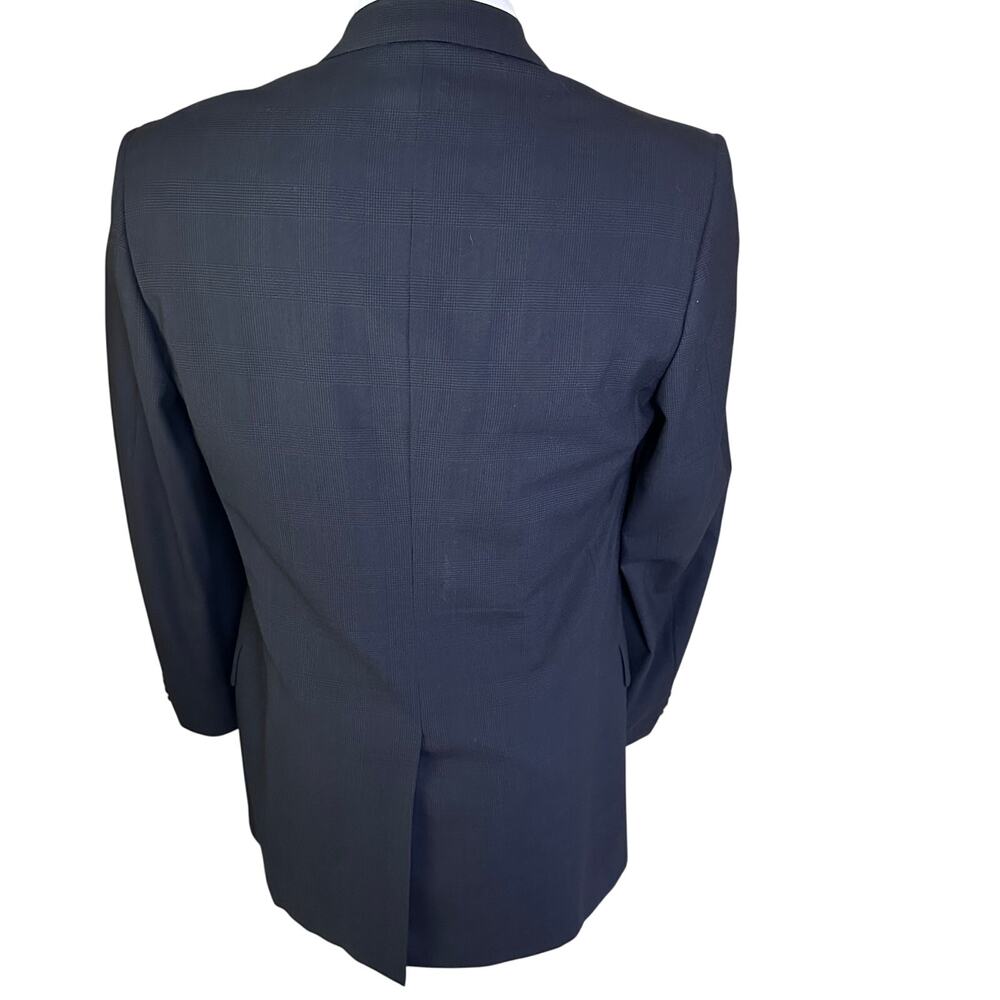 Profilo Sport Coat 42L Charcoal Glen Plaid 1 Vent 2 button Virgin wool - Picture 6 of 9